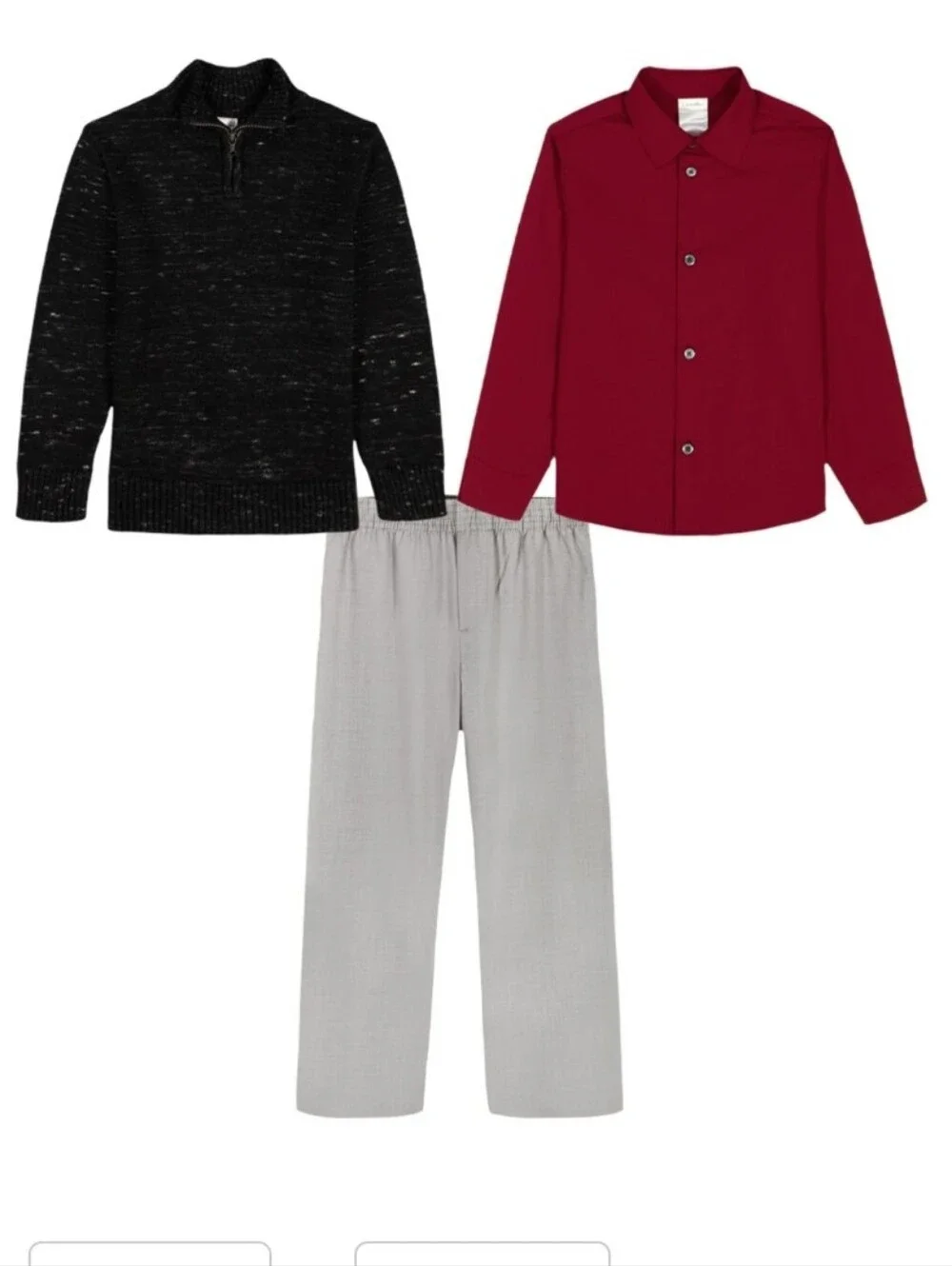 Calvin Klein Boys Long-Sleeve Sweater, Shirt and Pants, 3-Piece Set - NWT